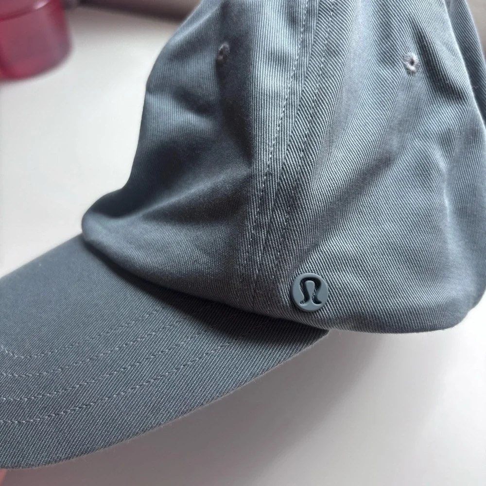 Lululemon utility blue unisex ball cap with silver hardware
